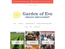 Tablet Screenshot of gardenofevefarm.com